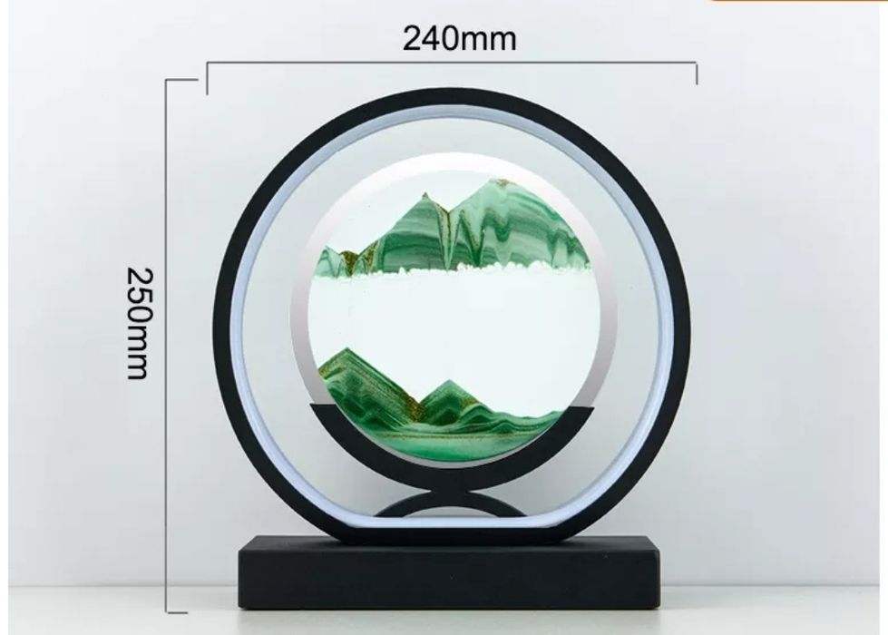 3D песочные часы светильник с текучим песком, движущийся