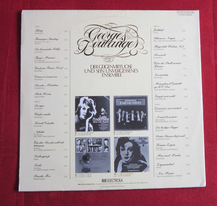 rar vinil romanul Georges Boulanger Virtuozul Viorii Cafe-Concert 1970