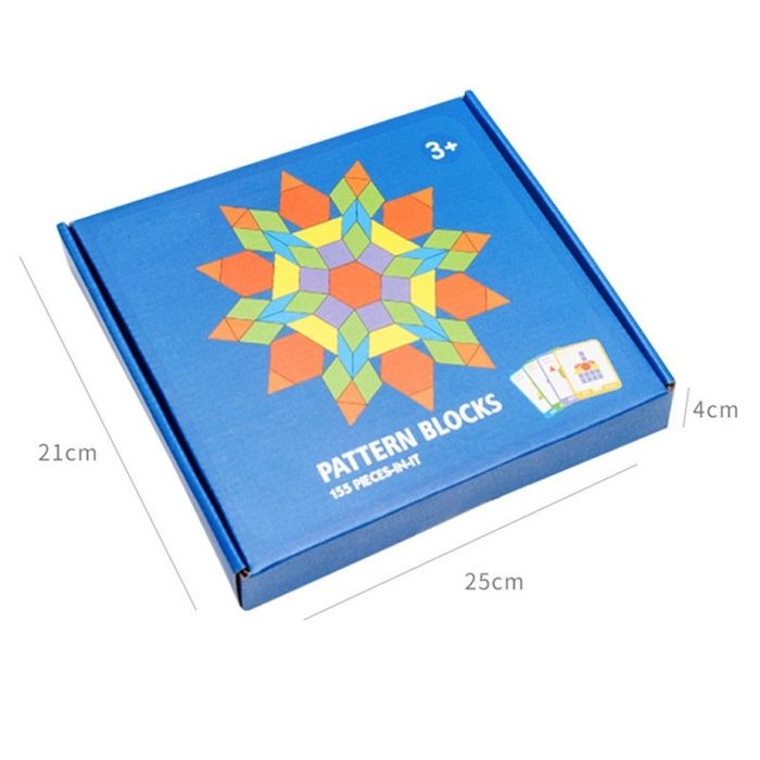 Детски Дървен пъзел с геометрични фигури