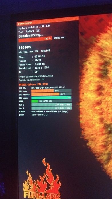 Placa GeForce RTX 3070 EVGA xc3 ultra gaming