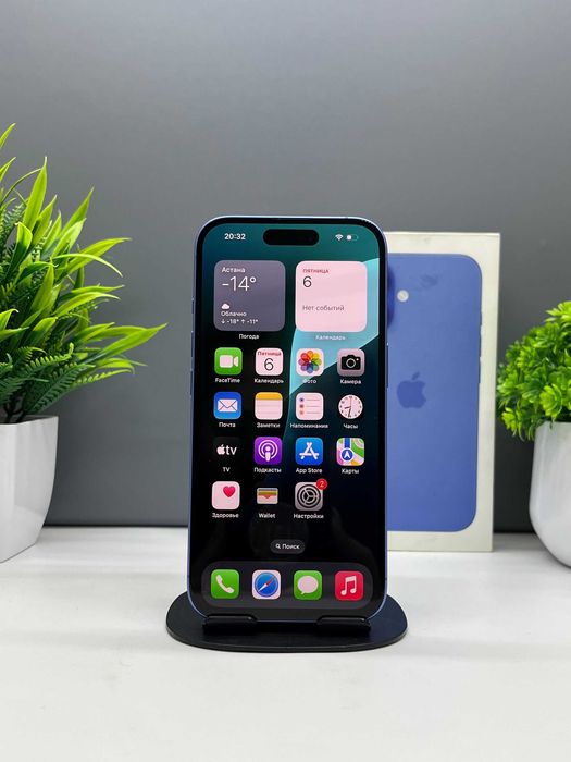 iPhone 16 256 GB, голубой