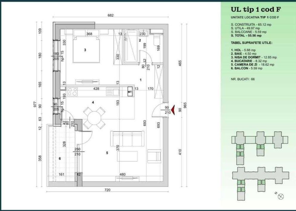 Garsoniera-Studio-2 Camere  I In Constructie   I OBOR VERANDA MEGAMALL