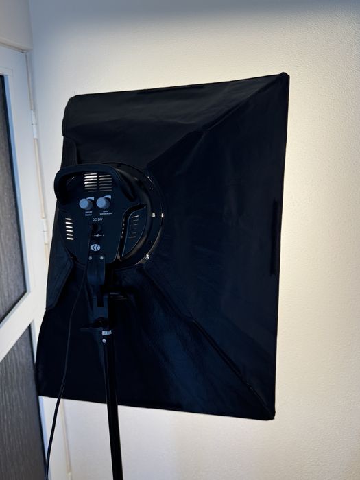 Set 2 Lumini lampa led, softbox studio foto, fancier led, lumina calda rece si reglaj intensitate