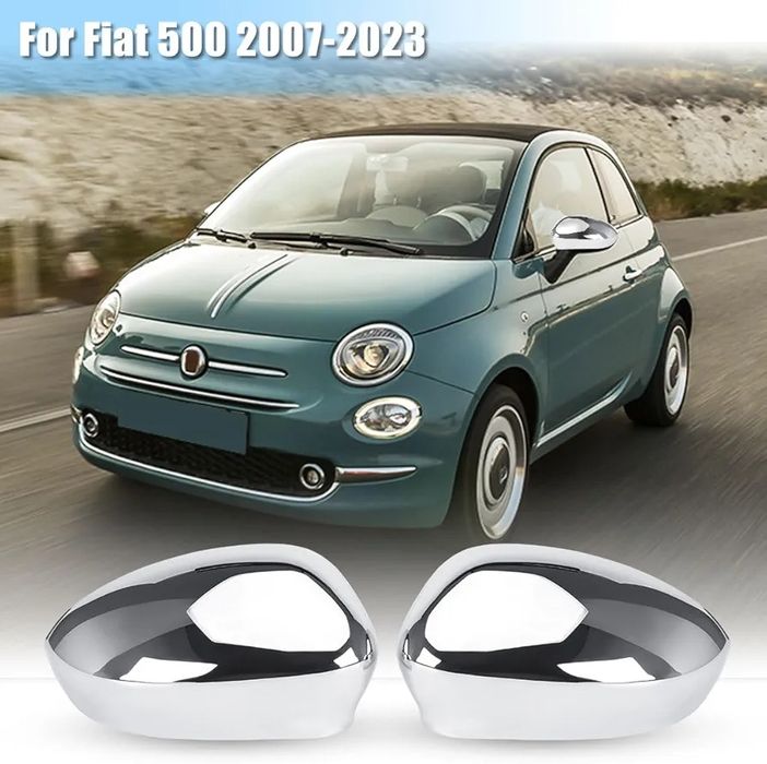 Хромирани капаци за странични огледала за Fiat 500 (2007-2023) – 2 бр.