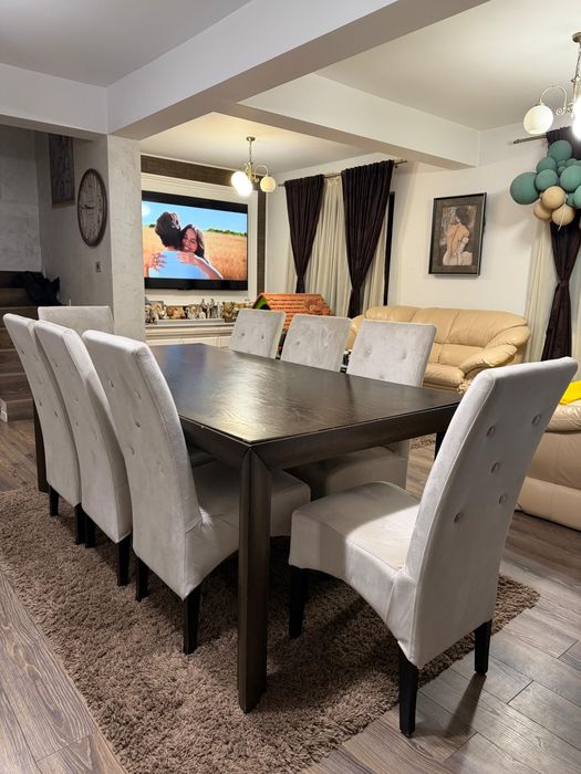 Masa lemn dining / sufragerie 8 persoane