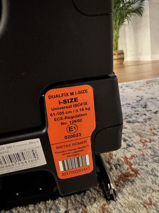 Britax Romer Dualfix i-Size M стол за кола - Cosmos Black