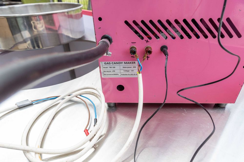 Количка и машина за захарен памук комплект