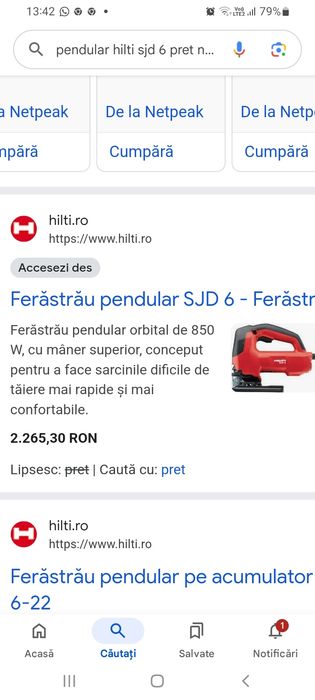 Ferăstrău pendular HILTI SJD 6 , fabric. 2024
