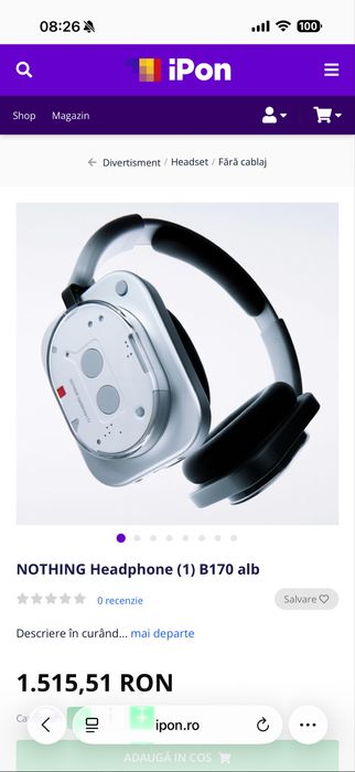 Casti Nothing By CMF / Model B170 / Noise Cancelling / SIGILATE