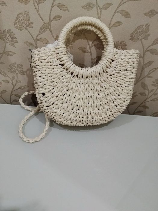 летняя плетёная сумочка в стиле boho