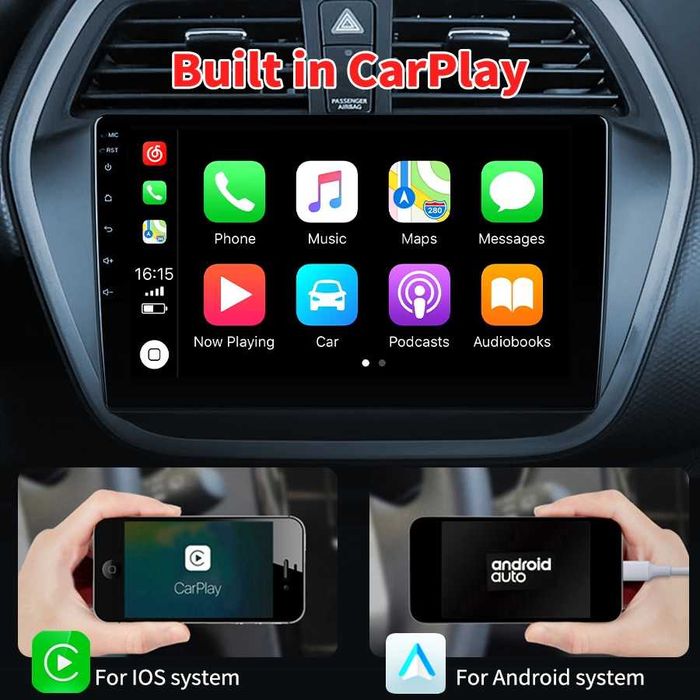 Мултимедия за Suzuki S-Cross, SX4 2, Android, Навигация, Waze, Carplay, Андроид, двоен дин, Suzuki S Cross 2014, 2015, 2016, 2017, година