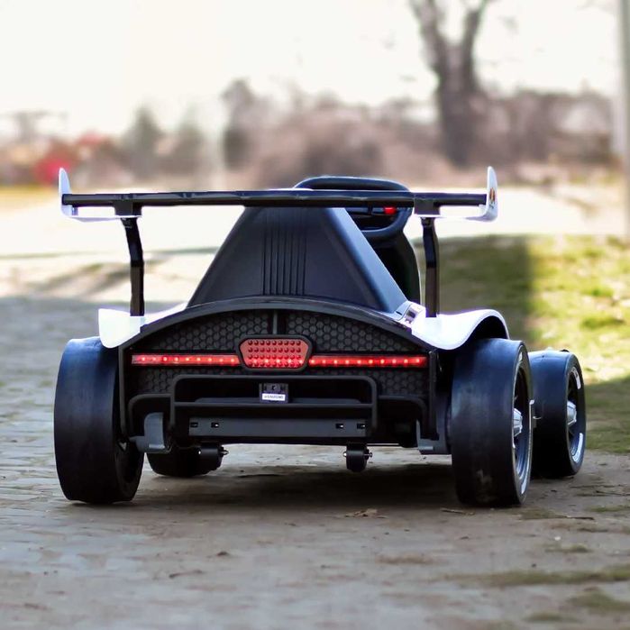 Kart electric pentru copil 3-11 ani, Racing F1 2x 45W 12V cu RC White