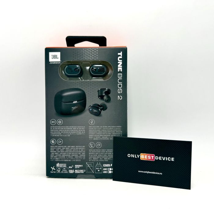 Casti JBL Tune Buds 2 Black Adaptive Noise Cancelling