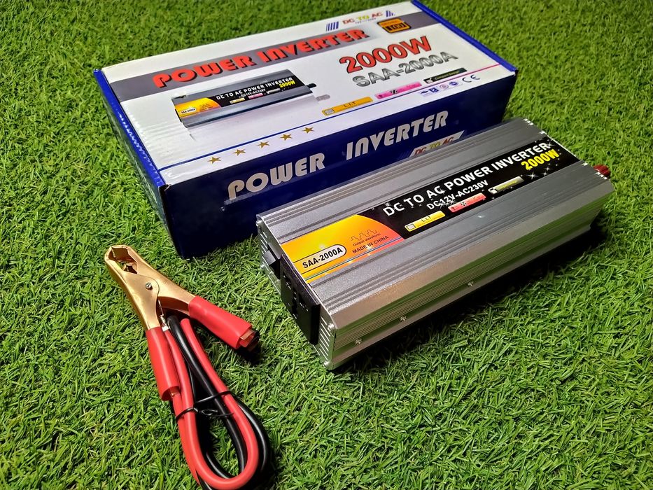 Invertor Auto 2000W 12V-230V AC, 220V  Camping, Pescuit