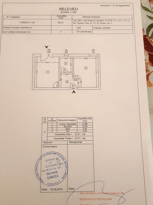 Garsoniera dubla (studio) metrou Berceni