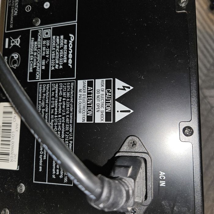 Receiver AV Amplificator Audio Pioneer VSX-322-K