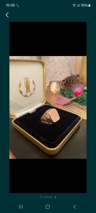 Продам новую золотую печатку