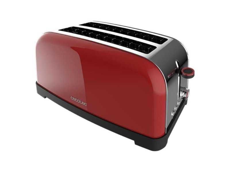 Тостер с 4 Слота за Филийки и 7 Степени на Препичане Cecotec Toastin' Time 1500, 1500 W