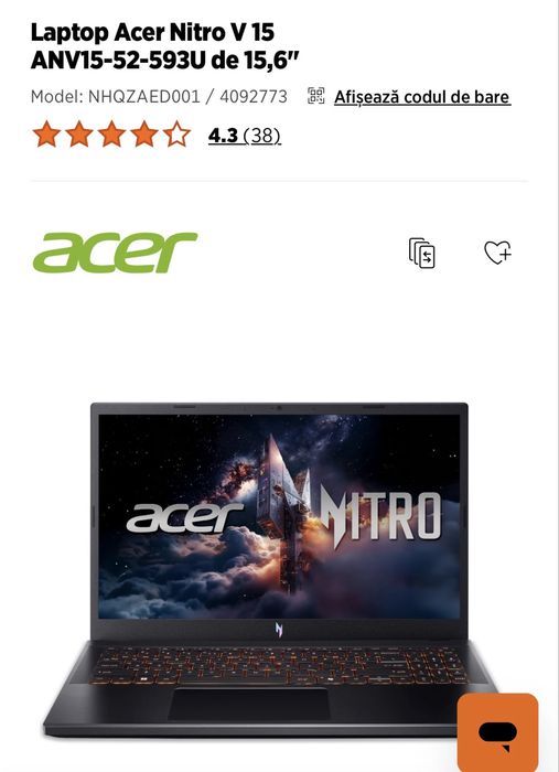 Acer Nitro V15 I5 13420H RTX 5060