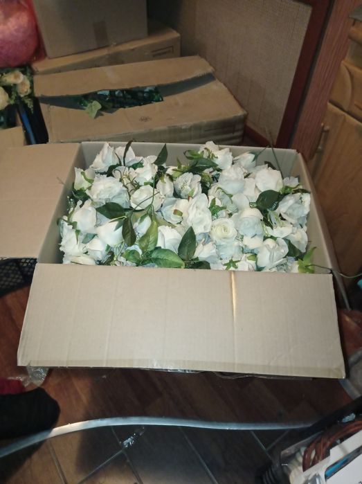 Искусственные цветы Белая роза