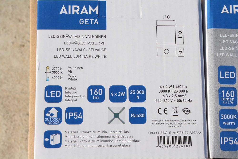 aplica led 8 wati airam geta -finlanda
