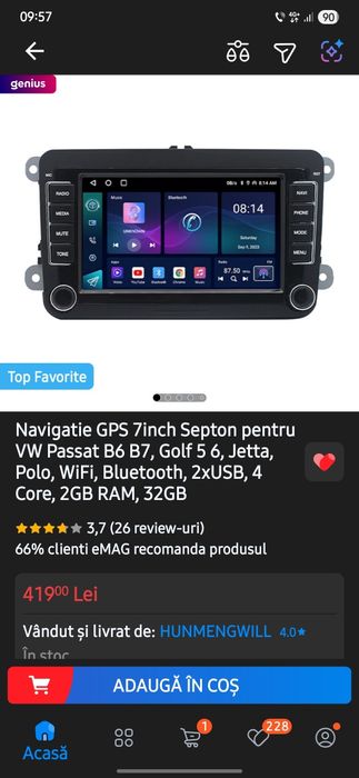 Vand navigatie passat b6,b7 golf 5,6 jetta