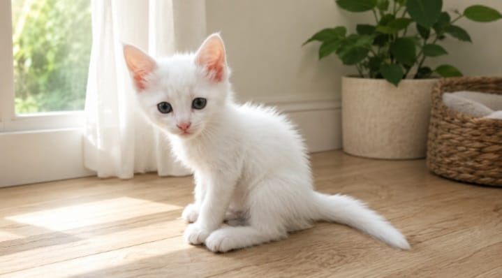 Белые пуШистые котята