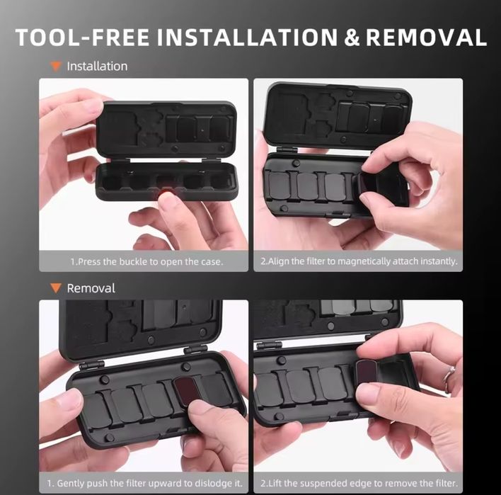 Organizator filtre DJI Osmo Pocket 3 rezistent la apa