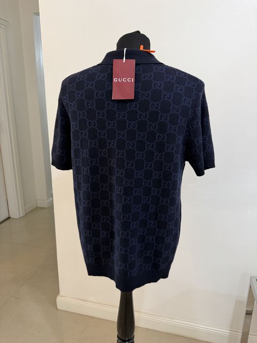 Tricou Polo Gucci GG – bleumarin – mărimea XL
