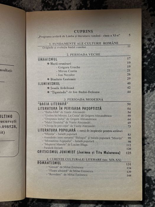 Culegere limba si literatura romana