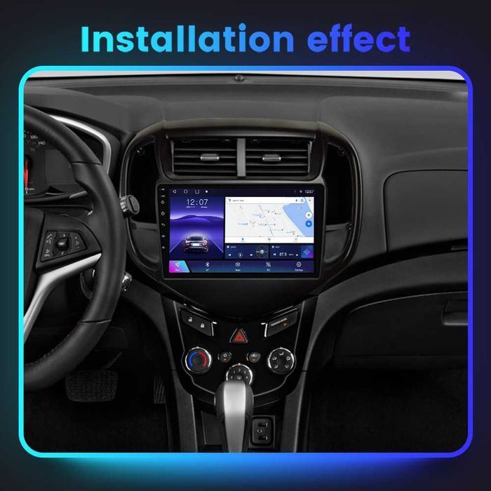 Navigatie Android 14 CHEVROLET AVEO 2016-21 1/8 Gb Waze CarPlay CAMERA