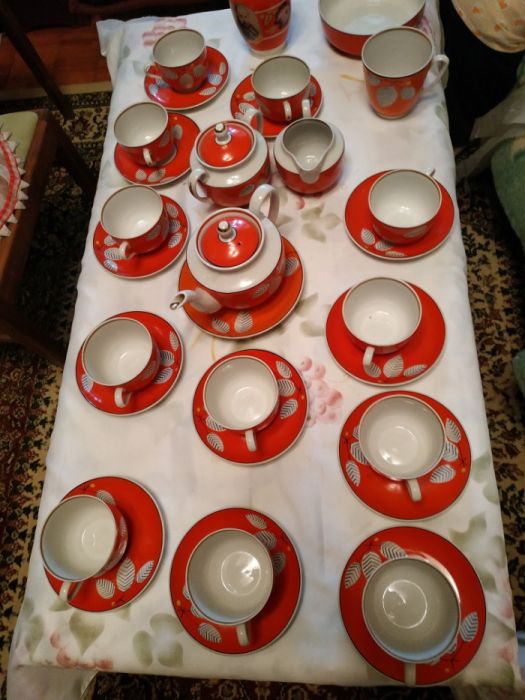 Чайный фарфоровый сервис.Шевченко. Антиквариат.