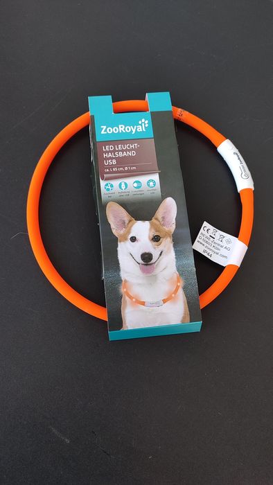 Lesa zgarda caini zooroyal led lumina lumineaza in intuneric