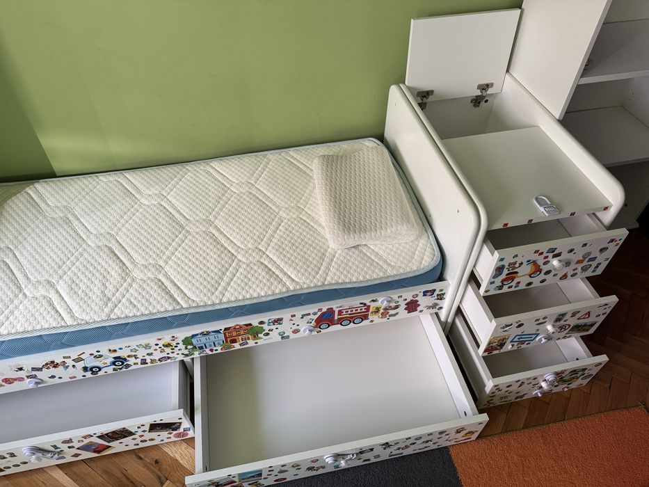 Детски креват със 2бр. шкафчета