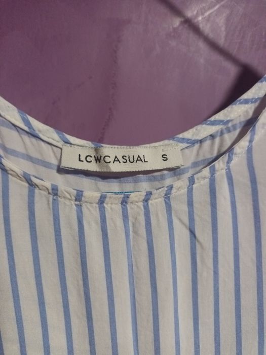 Летен потник на сини и бели райета