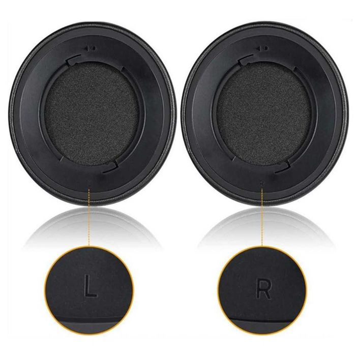 Set 2 bureti + Banda superioara pentru casti Razer Kraken Pro V2 / Kraken 7.1 V2, Over-Ear - Negru, Spuma cu memorie, Piele ecologica