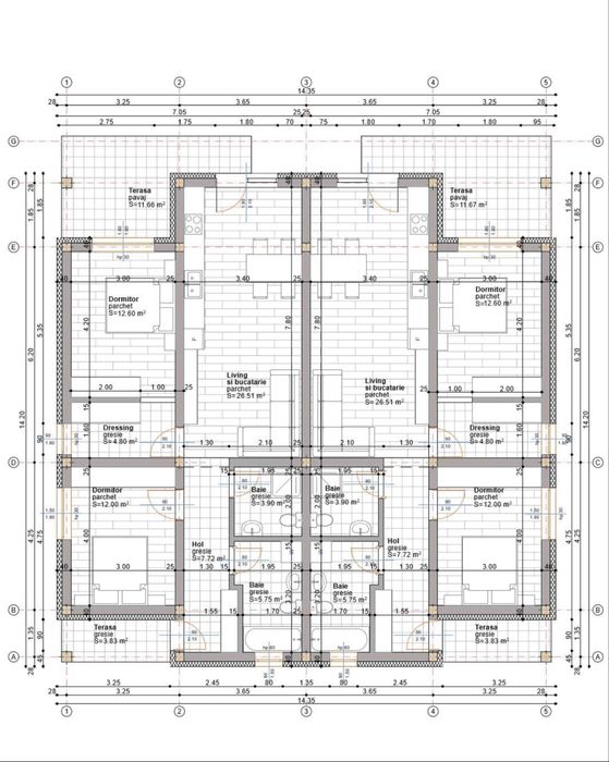 Apartament cu curte 3arii