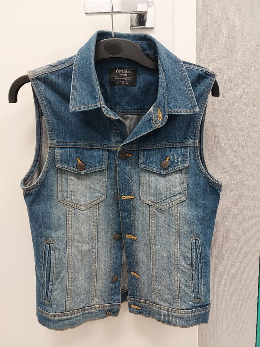 Veste Denim pictata manual Bershka