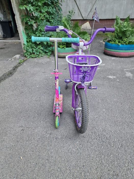 Велосипед с самокатом