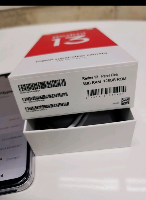 Redmi 13 6GB, 128GB ROM - Pink - Нов