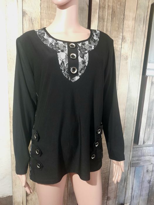 Черна официална блуза