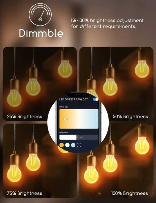 Set 4 becuri Smart (WiFi) Aigostar(4.5W) sau Fitop RGB (9W)