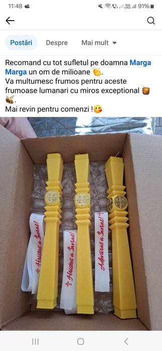 Panglica satinata pentru lumanari preot Paste 10 lei buc