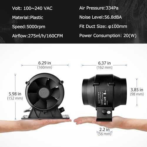 Канален вентилатор DUCTURBO 100мм 275m³/h