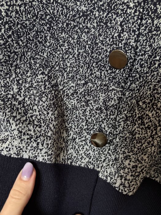 Gang- Тъмно синя жилетка със сребристо, като нова