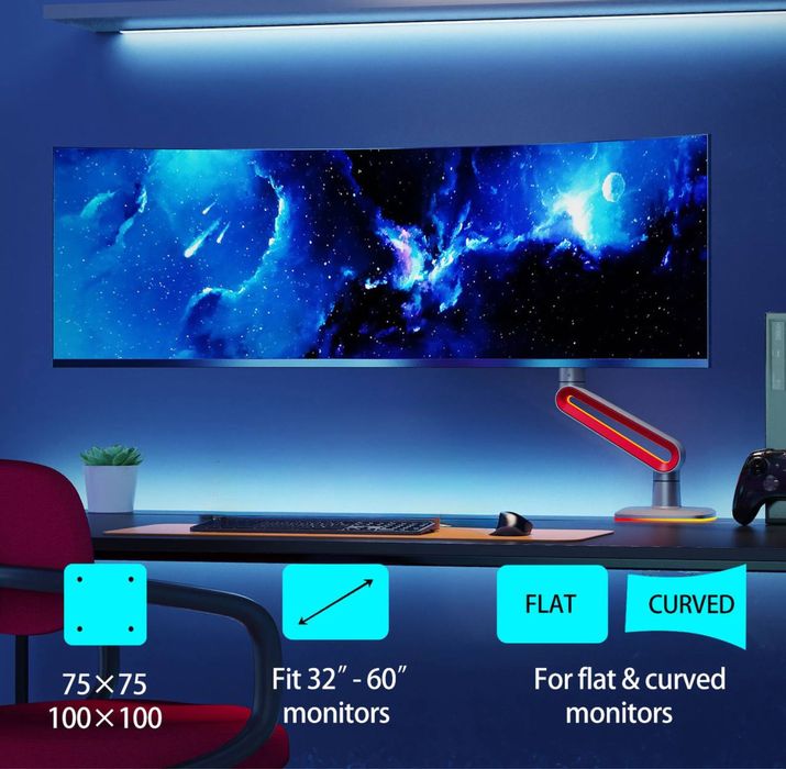 Кронштейн для монитора L60 с RGB подсветкой 32-60 Оригинал Доставка