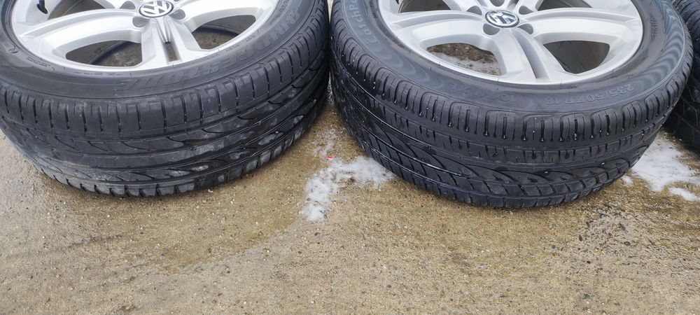 Set jante aliaj 18 cu anvelope de vara Bridgestone 235/50ZR18