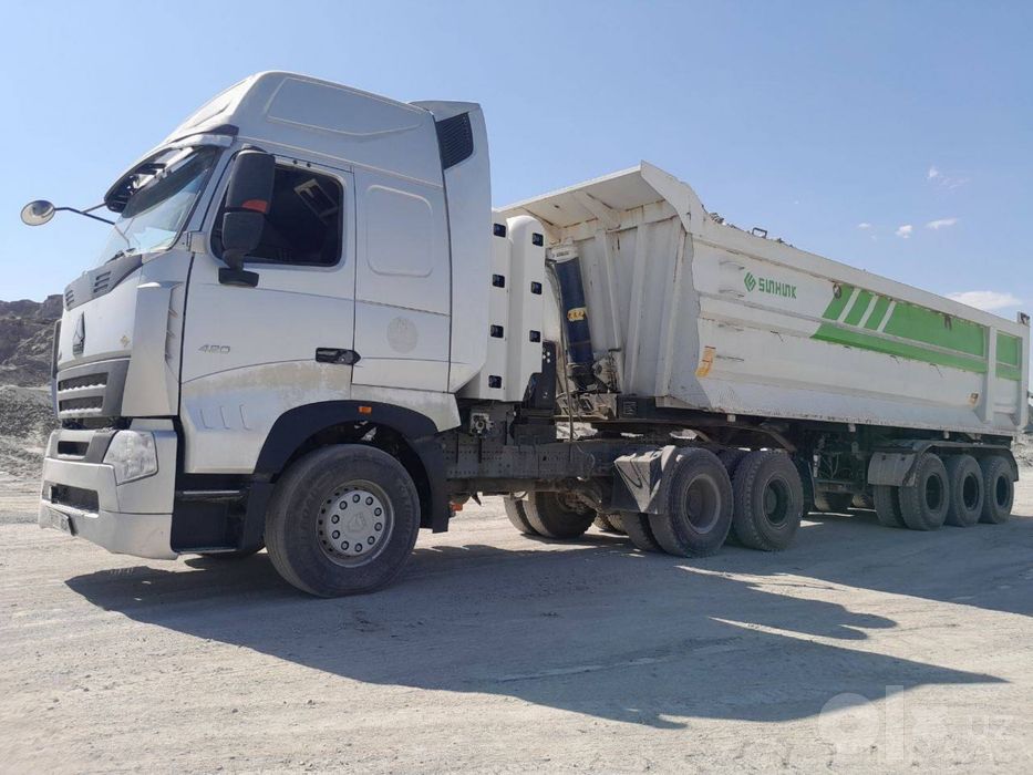Тягач А7 (CNG) + полуприцеп самосвальный Sunhunk 40m3