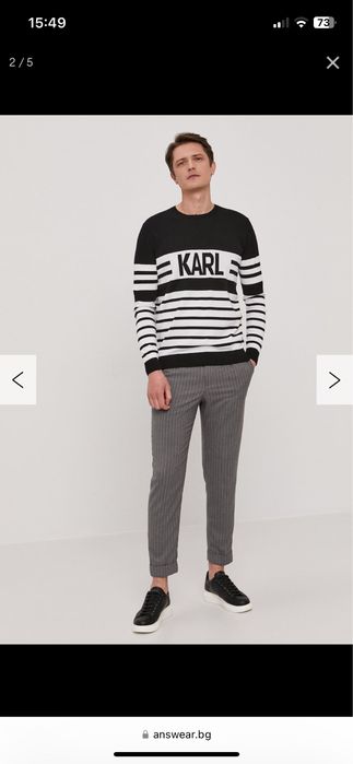 Пуловер от памук Karl Lagerfeld