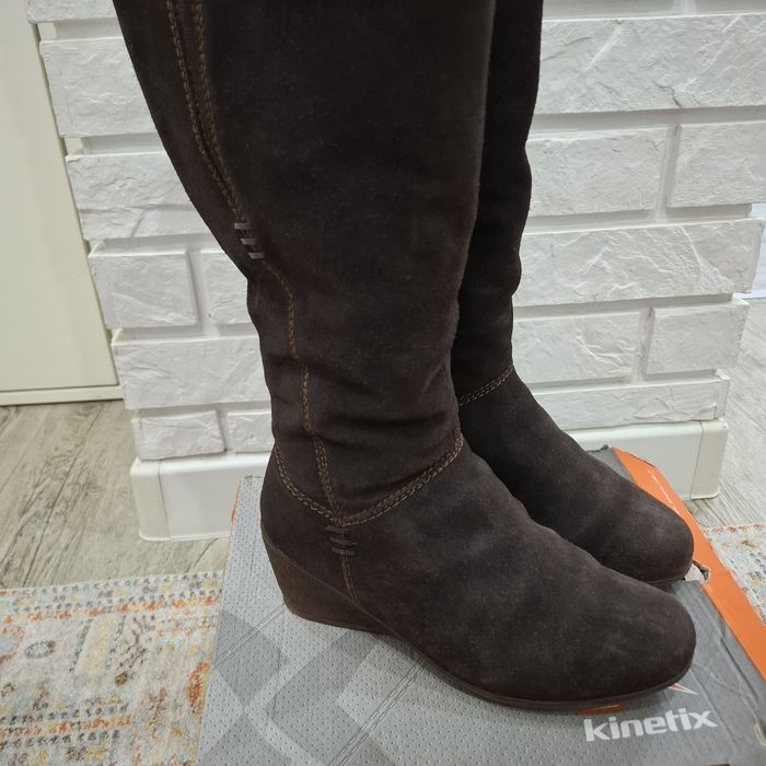 Сапоги зимние из натурального замши